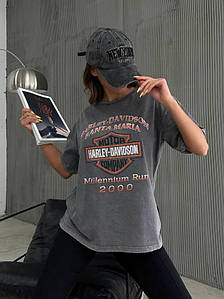 Футболка Harley Davidson жіноча, cіра (варенка). S, M, L