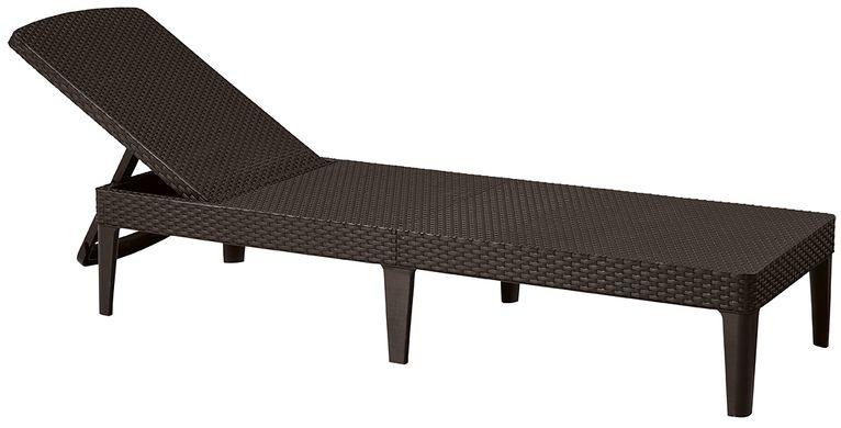 Шезлонг пластиковий Jaipur sun lounger 237958 коричневий