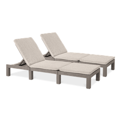 Набір шезлонгів платикових Daytona Deluxe капучино з м'якими подушками 003687
