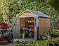 Садовий пластиковий будиночок Newton 759 (287см х 228см) коричневий 246946, фото 2