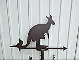 Флюгер Кенгуру мама, флюгер на дах з металу 2 мм., фото 3