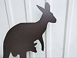 Флюгер Кенгуру мама, флюгер на дах з металу 2 мм., фото 4