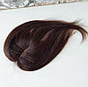Накладка топер на маківку з натурального волосся шоколадний MALI 8"-4, фото 4
