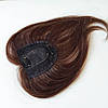 Накладка топер на маківку з натурального волосся шоколадний MALI 8"-6, фото 4
