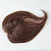 Накладка топер на маківку з натурального волосся шоколадний MALI 8"-6, фото 7