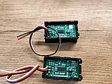 Цифровий вольтметр Зелений 0-100V 3-провідний для вирізки в корпус, фото 3