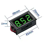 Цифровий вольтметр Червоний 0-100V 3-провідний для вирізки в корпус, фото 4