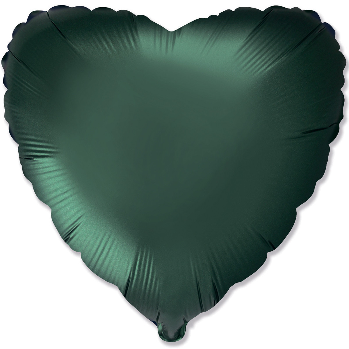 Flexmetal 18" Серце сатин темно-зелене Dark green Фольгований шар