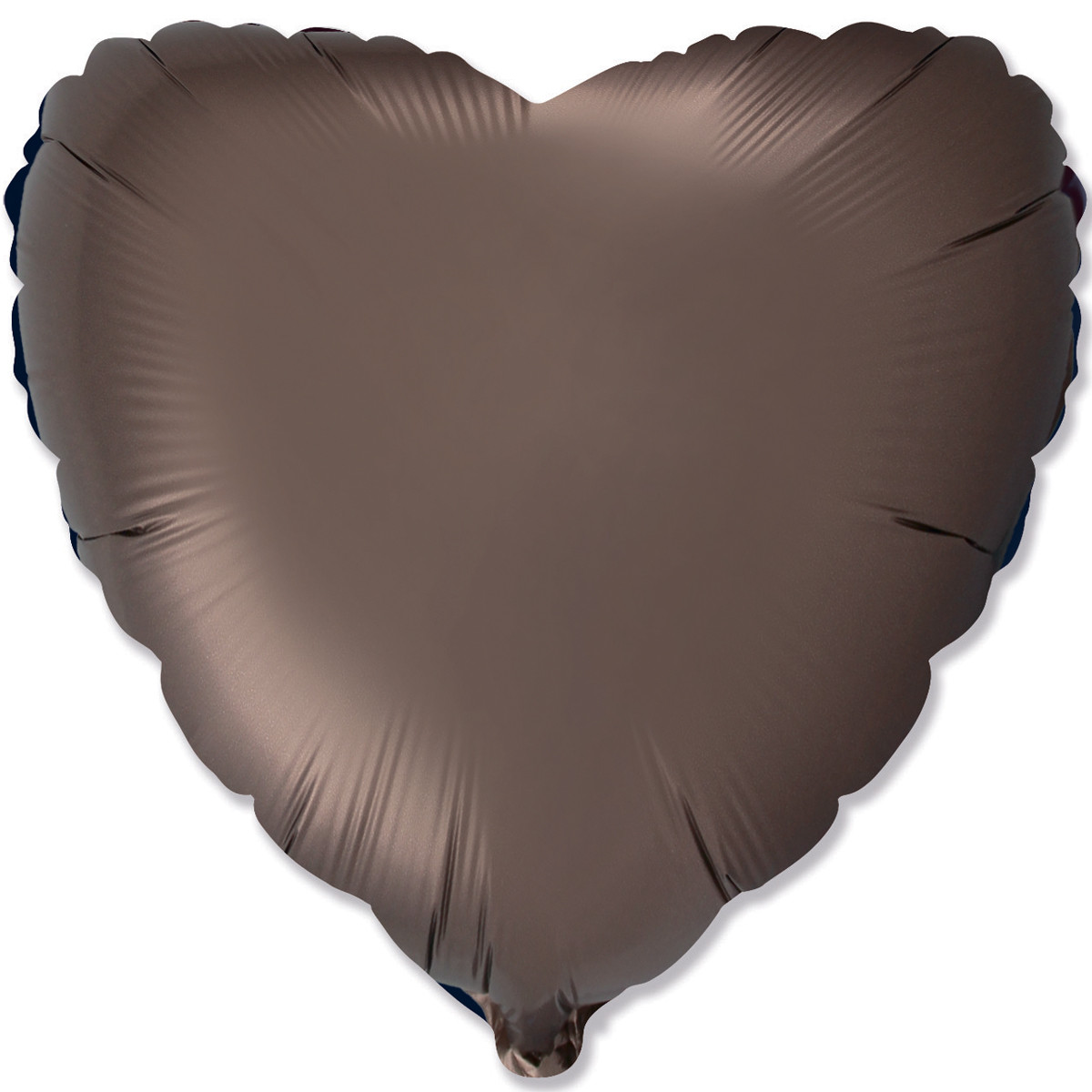 Flexmetal 18" Серце сатин коричневе Satin brown Фольгована куля