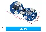 Плата BMS 2S 8.4V 4A Li-ion 18650, фото 4
