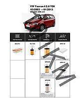 Комплект фільтрів VW Touran I 2.0 TDI (2003-2013) WIX