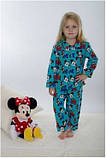 Піжама дитяча тепла байкова для хлопчика зимова бавовна Wiktoria W 166, фото 2