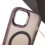 Двокомпонентний чохол Lily with MagSafe для Apple iPhone 14 (6.1") | Металізоване оздоблення | Dark Purple, фото 5