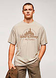 Футболка унісекс з принтом WALT DISNEY бежева, фото 2