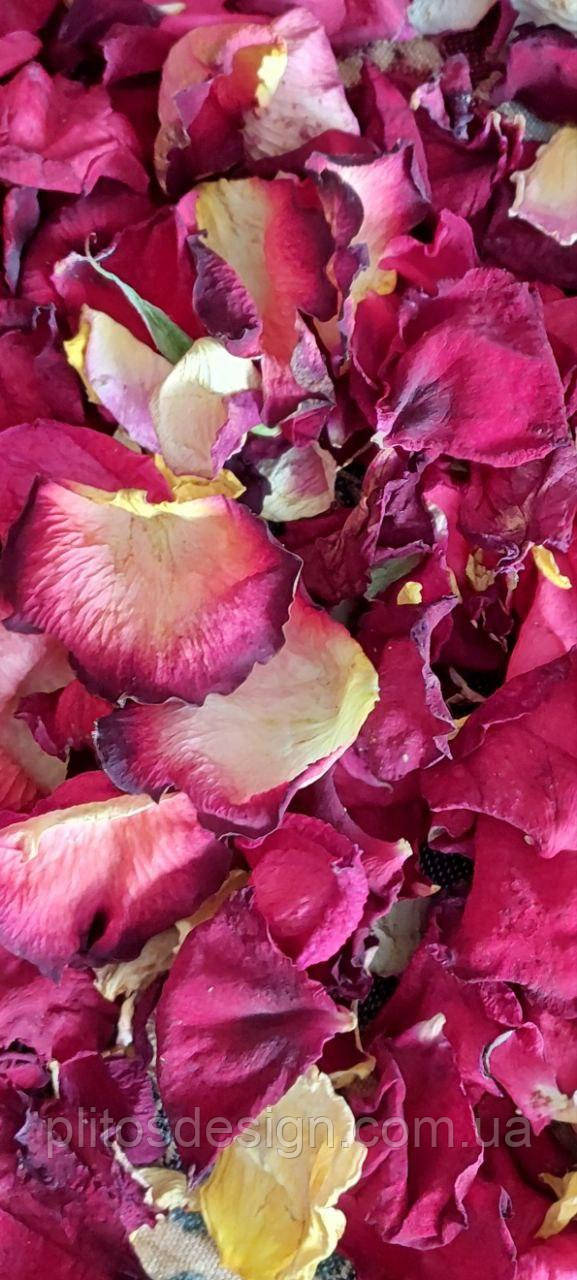 Сухоцвет лепестки розы (50 г) для декора свечей мыла косметики СПА ...