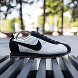 Кросівки чоловічі білі з чорним 41 43 44 45 Nike Cortez Black Gray, фото 6