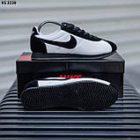 Кросівки чоловічі білі з чорним 41 43 44 45 Nike Cortez Black Gray, фото 7