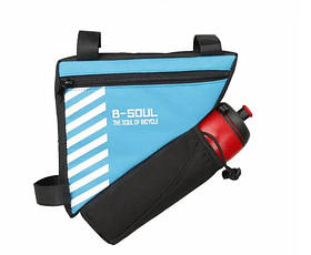 Сумка на раму треуголка B-Soul з фляготримачем Чорно-червона