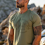 Футболка унісекс Stedman з принтом ПСУ КОНУРА оливкова, фото 2