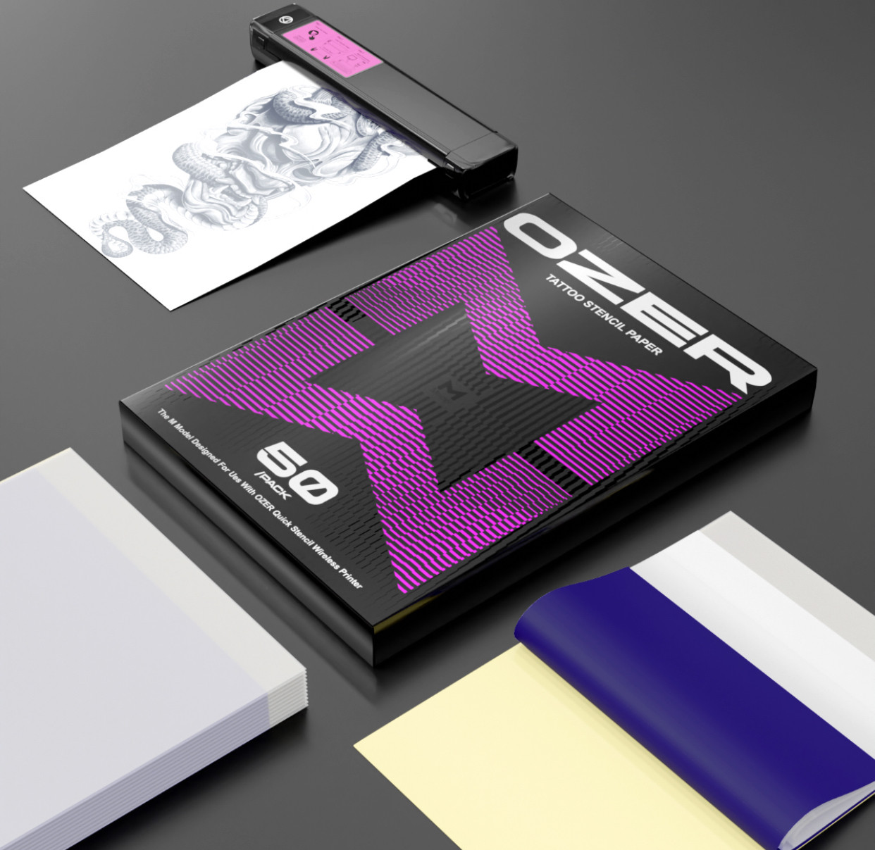 1 шт Тату папір Ozer для машинного та ручного перекладу, фото 1