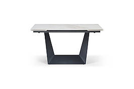 Стіл обідній розкладний з металу і кераміки Edmund (140-200)х85х75 см White Golden Glossy Bjorn