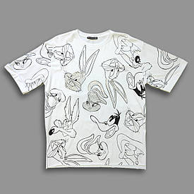 Футболка туніка Bunny жіноча біла. S, M, L