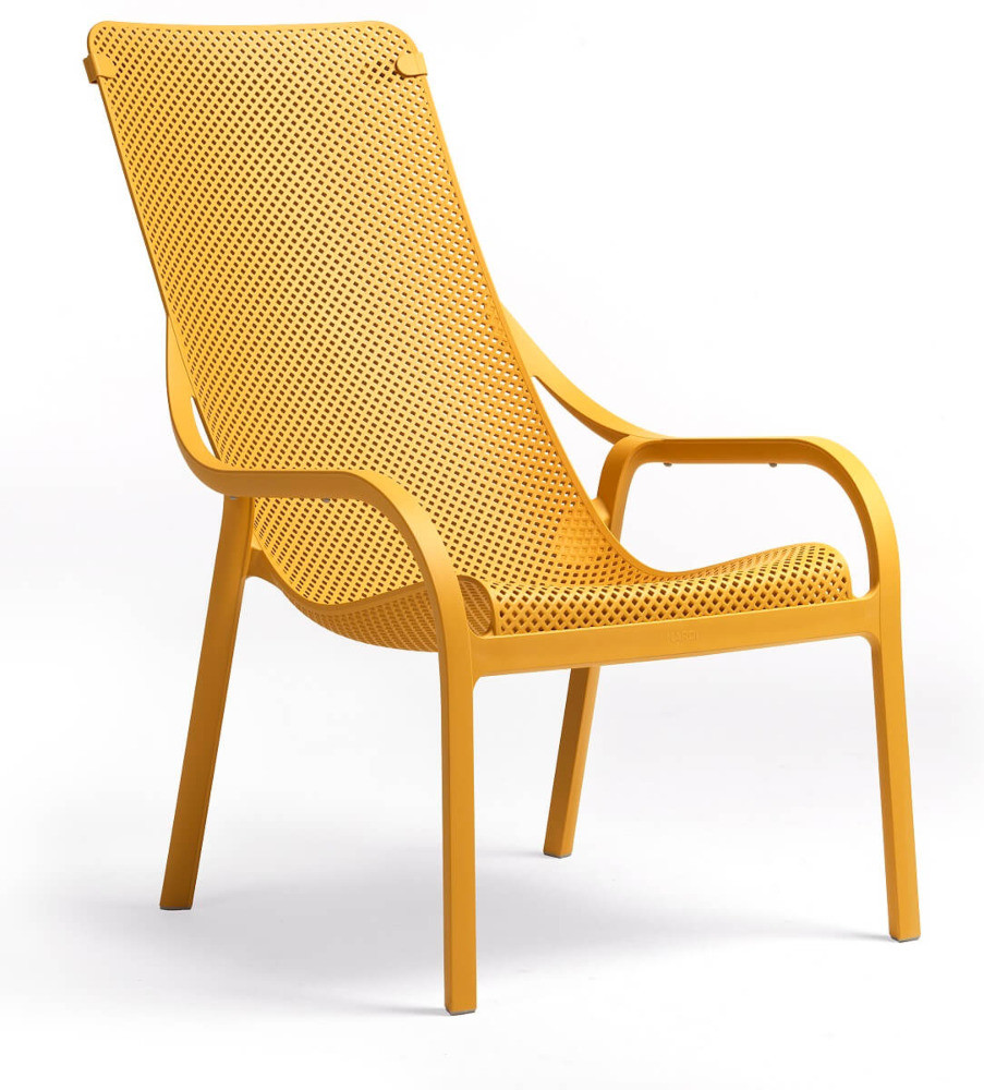 Крісло пластикове літнє Nardi Net Lounge жовте Nardi Net Lounge жовтий