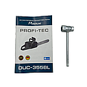 Акумуляторна ланцюгова пилка PROFI-TEC DUC355BL POWERLine: з АКБ 36V 2 х 5.0 Aч + ЗУ, шина 40 см VSE, фото 10
