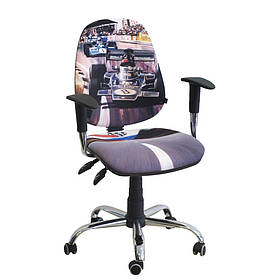 Дитяче поворотне крісло Дизайн Бридж Хром