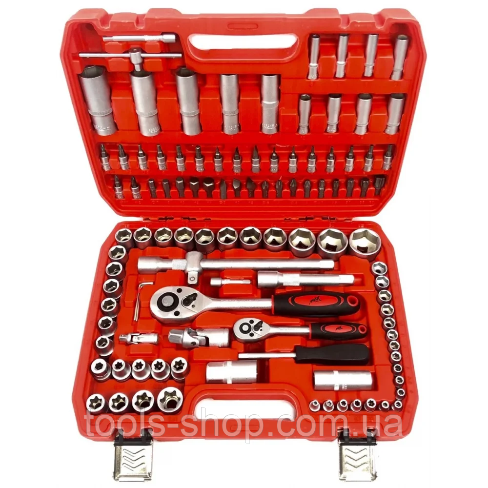 Якісний набір інструментів MAX MXSS 108 : 108 предметів, 1/2", 1/4" VSE