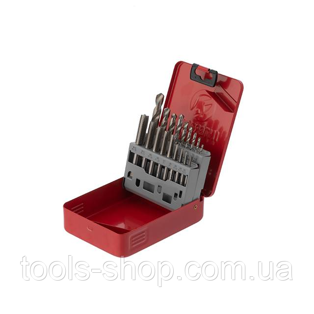 Якісний набір мітчиків та свердел 18од INTERTOOL SD-8100 VSE