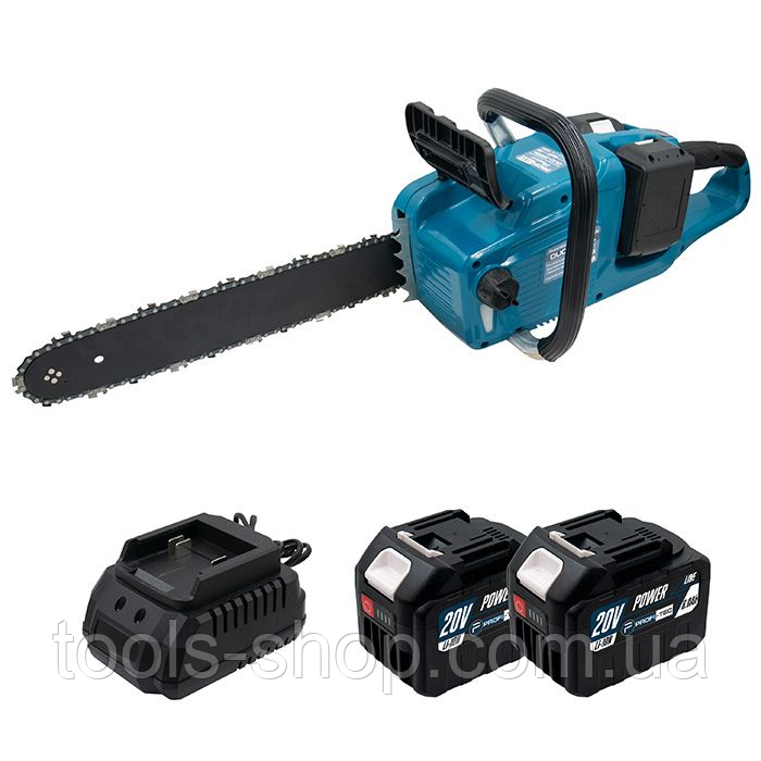 Акумуляторна ланцюгова пилка PROFI-TEC DUC355BL POWERLine: з АКБ 20V 2 х 6.0 Aч + ЗУ, шина 40 см VSE