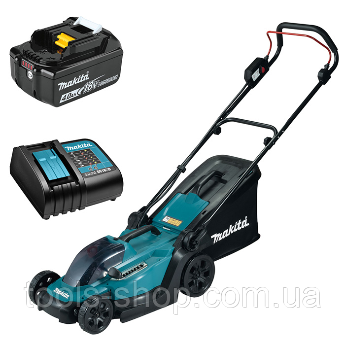 Акумуляторна садова газонокосарка Makita DLM330SM з АКБ 18V 4.0 Ah ширина 33 см