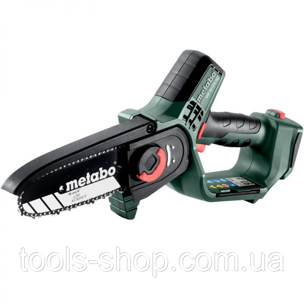 Ручна акумуляторна обрізна ланцюгова пила гілкоріз Metabo MS 18 LTX 15 каркас MetaBox без АКБ шина 15 см