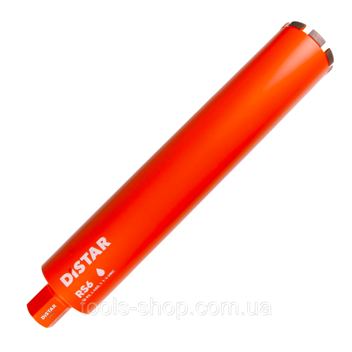 Алмазне свердло для буріння армованого бетону Distar DDS-W 092X450X1 1/4 UNC RS6  92 мм х 450 мм, фото 1
