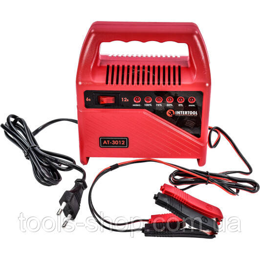 Автомобільний зарядний пристрій для акумулятора INTERTOOL AT-3012 : 6/12 V, 60 Ah
