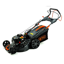 Потужна газонокосарка бензинова GTM LM53E-SP-V самохідна з електростартером та регулюванням швидкості (LM53E-SP-V)