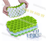 Силіконова форма для льоду Ice у вигляді сот на 37 комірок, різні кольори, фото 7