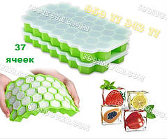 Силіконова форма для льоду Ice у вигляді сот на 37 комірок, різні кольори