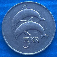 Монета Ісландії 5 крон 1987 р