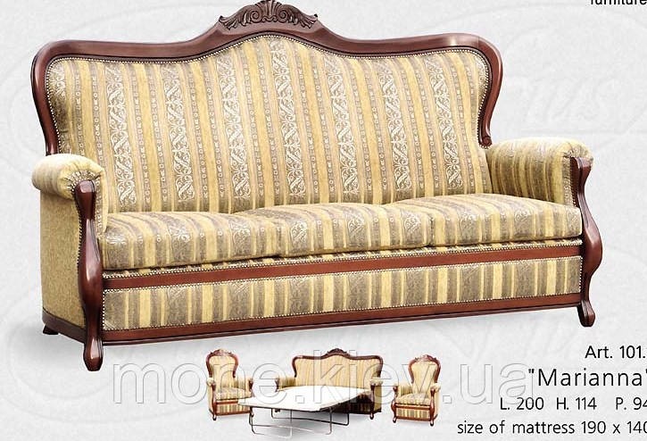 Итальянский диван "Марианна 4" - фото 1 - id-p423735101