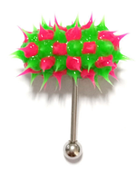 Сережки для пірсингу язика. Силіконова вібросережка, штанга в язик