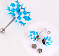 Сережки для пірсингу язика. Силіконова вібросережка, штанга в язик