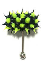 Сережки для пірсингу язика. Силіконова вібросережка, штанга в язик