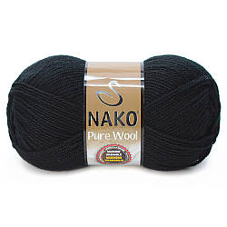 Nako Pure Wool (Нако Пур вул) 100% шерсть 217 чорний