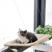 Підвісна лежанка для кішок віконний гамак із присосками на вікно Sunny Seat Mounted Cat Bed до 22 кг Легка