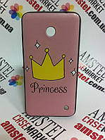 Силиконовый чехол бампер для Nokia Lumia 630 с картинкой Принцесса
