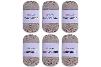 Упаковка YarnArt Macrame, Кава з молоком No166, 6 шт.