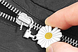 Змінна головка на бігунок для змійки, Ромашка, срібло, 2.5*5см, фото 2