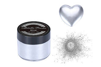 Слюдяний пігментний порошок для епоксидної смоли, срібло, 20 мл